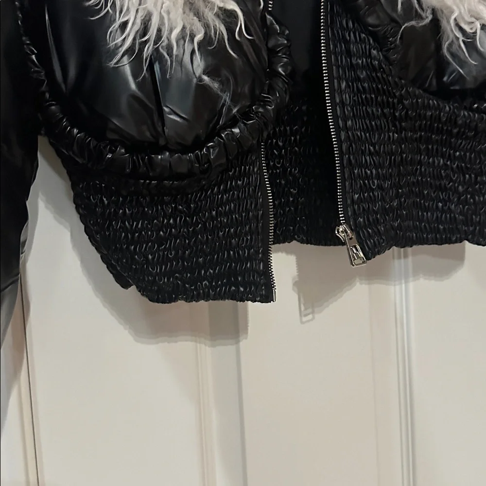 Black and White Faux Fur Jacket - Picture 3 of 5